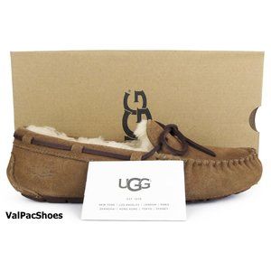 UGG Tan Moccasin Slippers with Plush Lining